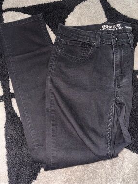 Signature by Levi Strauss Charcoal Black Back-Pocket Jeans size 18R inseam 30in